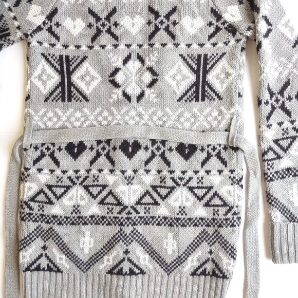 PINK Victoria's Secret Fair Isle Cozy Cardigan Boho Cabincore Indie Chic Size XS - Picture 7 of 9